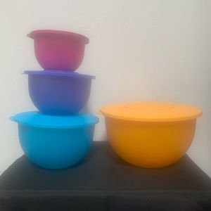 Tupperware Impressions Bowl set  4 pieces